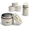 Portable Insulated Food Lunch Container Set with Thermal Lunch Box 3 Separate Stackable Lunch Container for Adult Kids