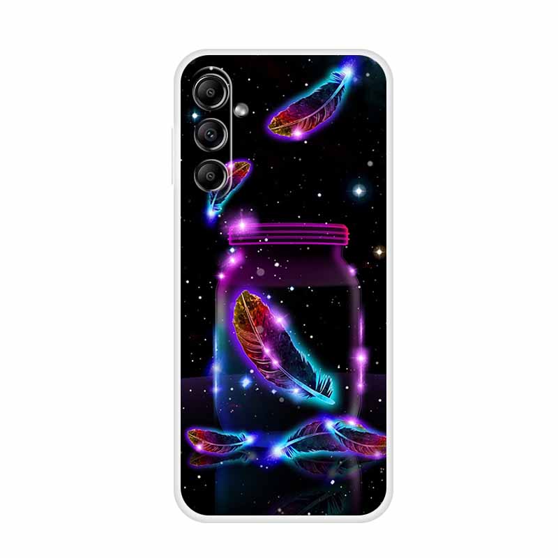 For Samsung Galaxy A14 A34 A54 5G Case Cartoon Soft Silicone TPU Cover Coque for Samsung A54 A34 A24 4G Transparent Clear Capa