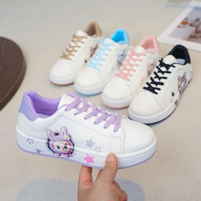 Little White Shoes Women's Spring and Autumn Students Board Shoes Soft-soled Sports Shoes Versatile Girls Leather Casual Shoes Non-slip