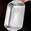 Stainless Steel Grilled Fish and Seafood Pan with Lid and Handle