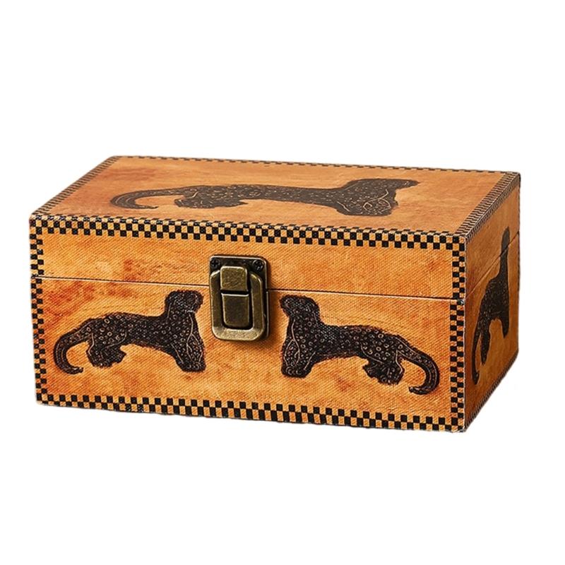 Rust Resistant Wood Jewelry Case Multifunctional Jewelry Box Wood Texture Suitable for Travel and Home Displaying
