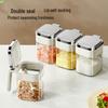Moisture-Proof Kitchen Glass Seasoning Jar Set - Household Quantitative Salt & Spice Containers