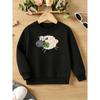 Kids Sweatshirt, Fashion Pattern Print Creative Sweatshirt, Soft Comfortable Round Neck Long Sleeve Top, Autumn Winter Wear