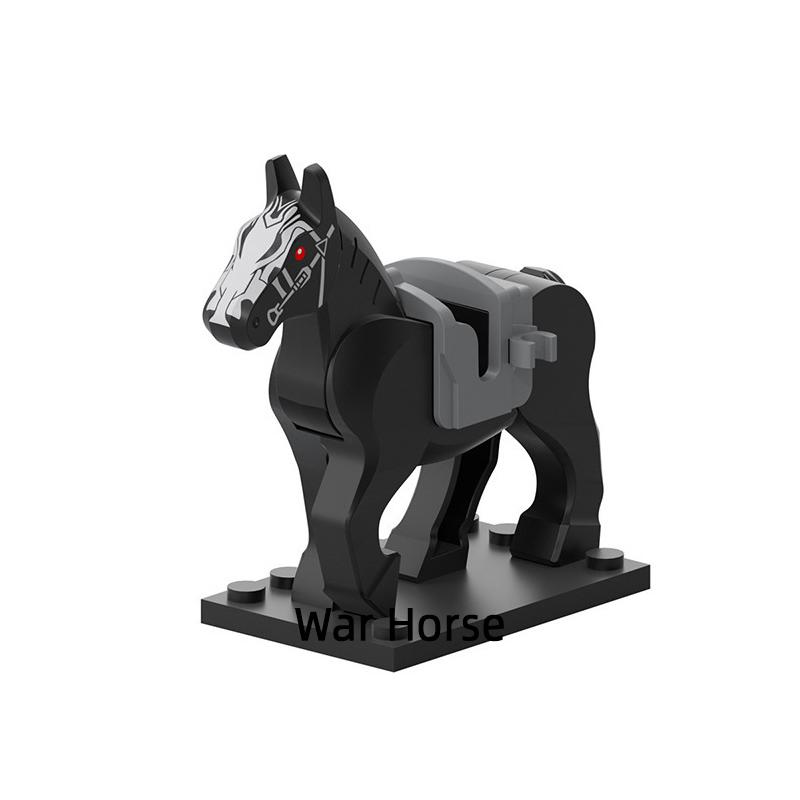 

Коричневый Белый Черный Серый Древний Боевой Конь Модель Блоки MOC Кирпичи Набор Подарки Игрушки Для Детей XP1007-XP1016