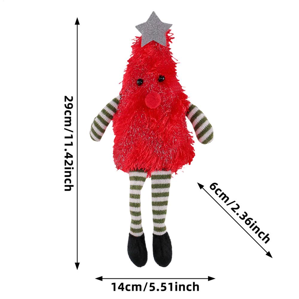 Christmas Tree Shaped Cute Plush Doll Christmas Tree Shape Plush Ornaments For Holiday Decor Cute Lighted Figure Ornaments For