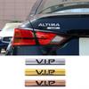 Car VIP Metal Car Sticker New Teana Duke VIP Word Logo Car Logo Tail Logo Side Label Fender Body Scratch Sticker