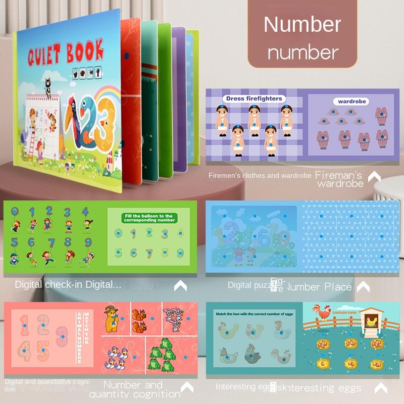 

Тихая книга Монтессори, Игрушка Монтессори, Тихая книга, Интерактивная занятая книга, Тихая книга для дошкольного образования, Развивающая игрушка для детей от 3 лет 28*20.5*1.8cm