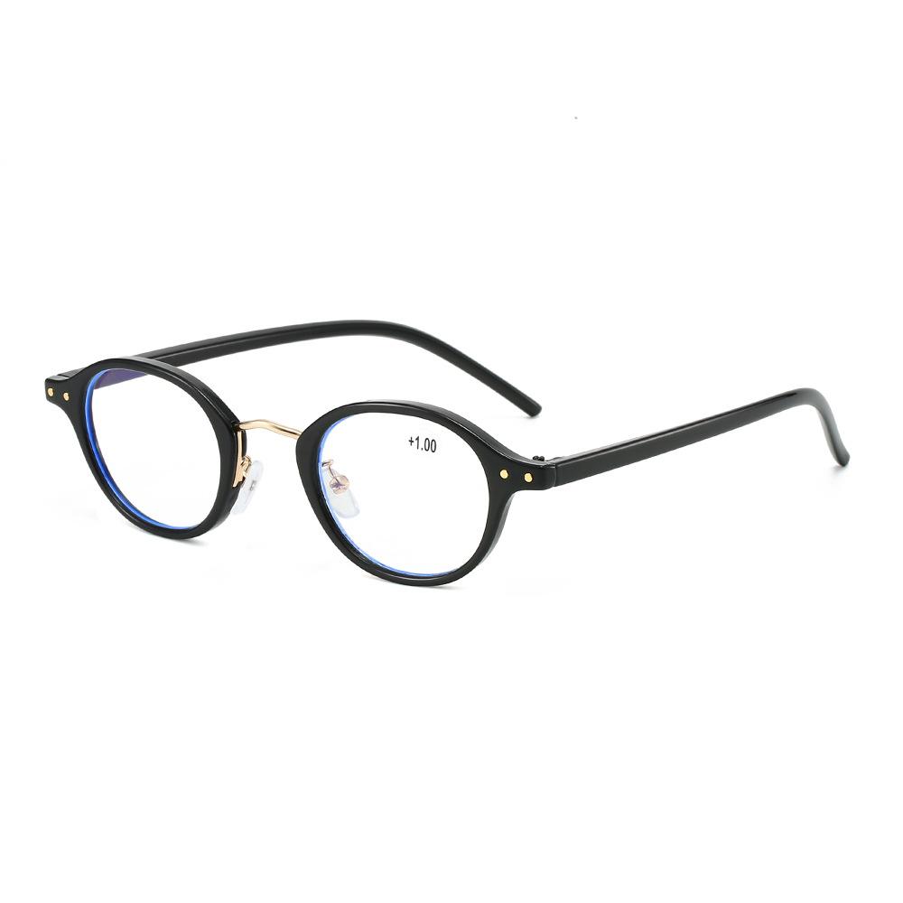 2219 Anti-Blue Glasses Female Korean Retro With Nose Pad Oval Frame Ultra-Light High Definition Reading Glasses