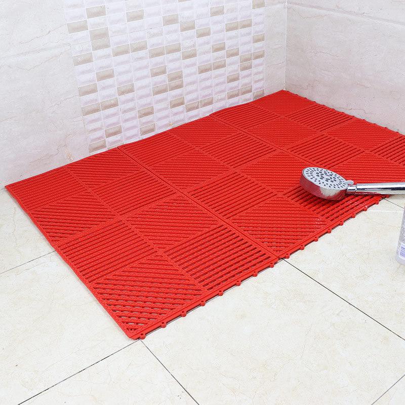 Non-Slip PVC Interlocking Shower Mat: Waterproof Bathroom Floor and Commercial Use Carpet