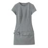 Za2025 Autumn New Arrival Zr Women's Clothing Belted Round Neck Short Sleeve Short Dress 4661264 087