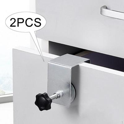 2 Drawer Fixing Clips, Cabinet Installation Clamps, C-Clamp for Cabinets with Screw