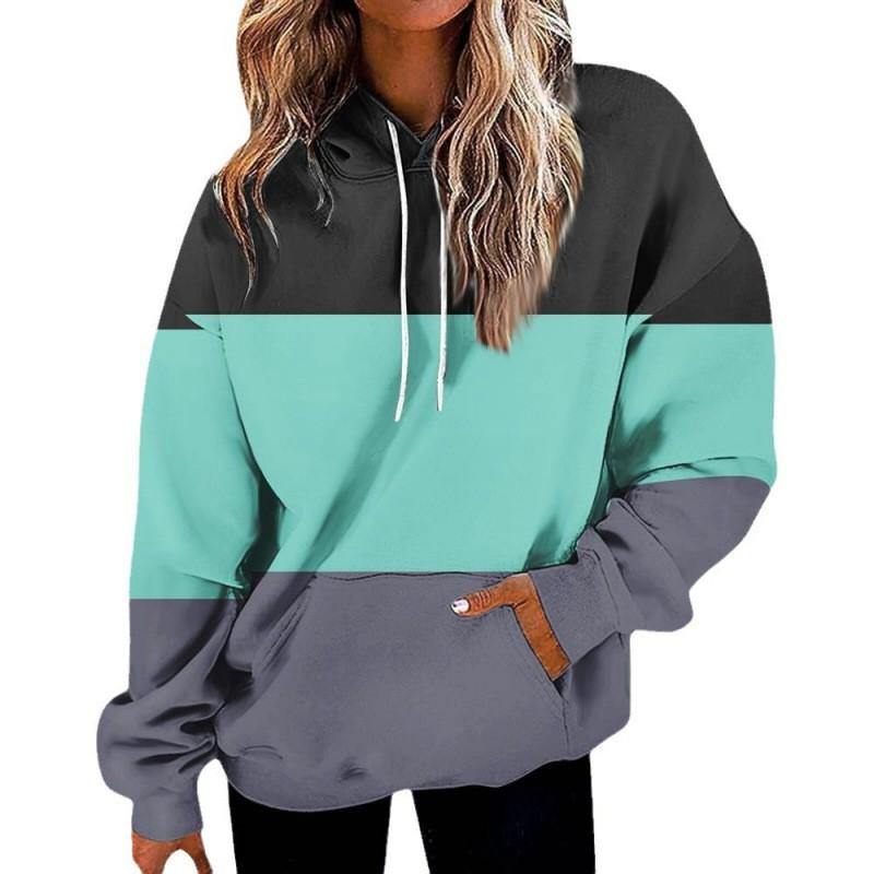Womens Oversized Hooded Sweatshirt With 3D Print Graphic Loose Fit Long Sleeve Casual Top In Vintage Tie-Dye Style