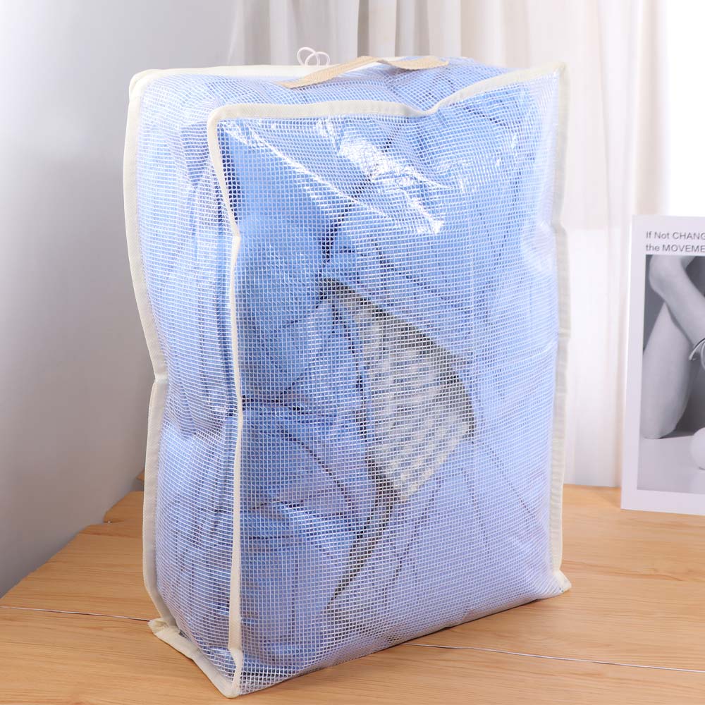 2Pcs PVC Blanket Pillow Storage Container Transparent Blanket Sorting Bags  Closet