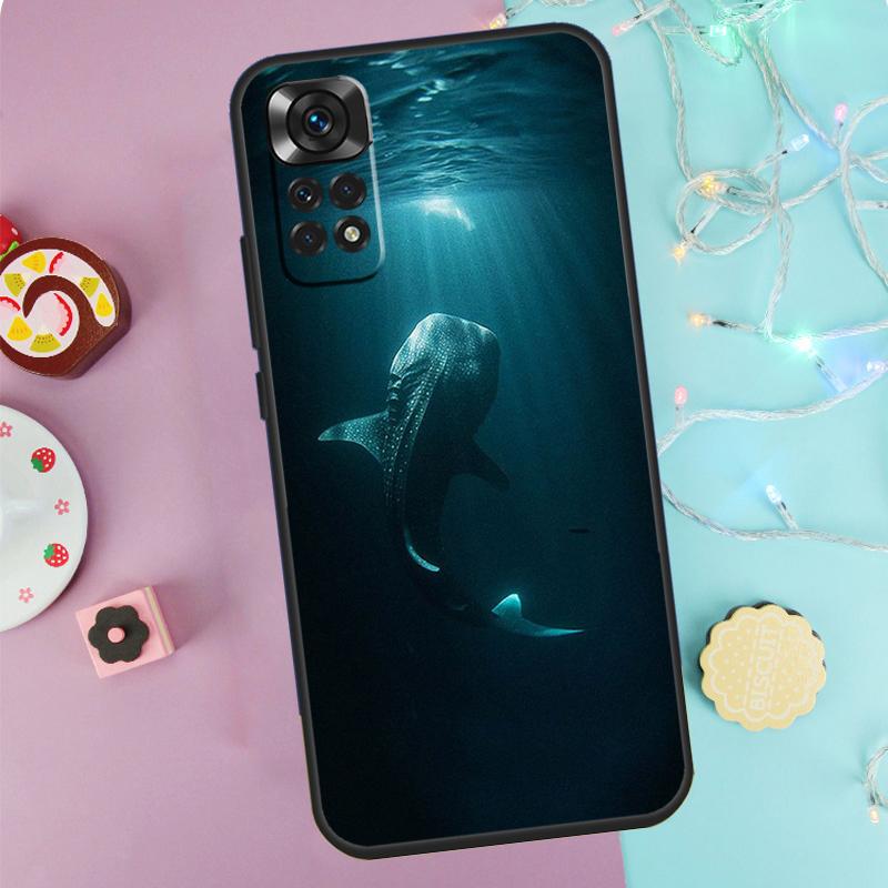 Ocean Whale Shark Swimming Case For Xiaomi Redmi Note 14 13 9 10 11 12 Pro 9S 10S 11S 12S Redmi 13C 10C 12C 14C Cover