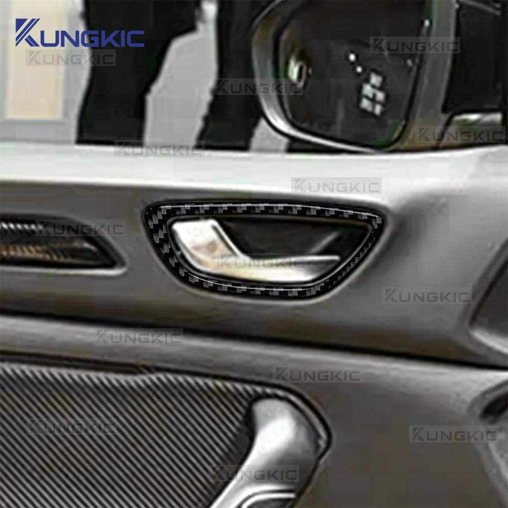 Carbon Fiber Style Interior Door Handle Frame Sticker for Renault Megane 4 2016-2025