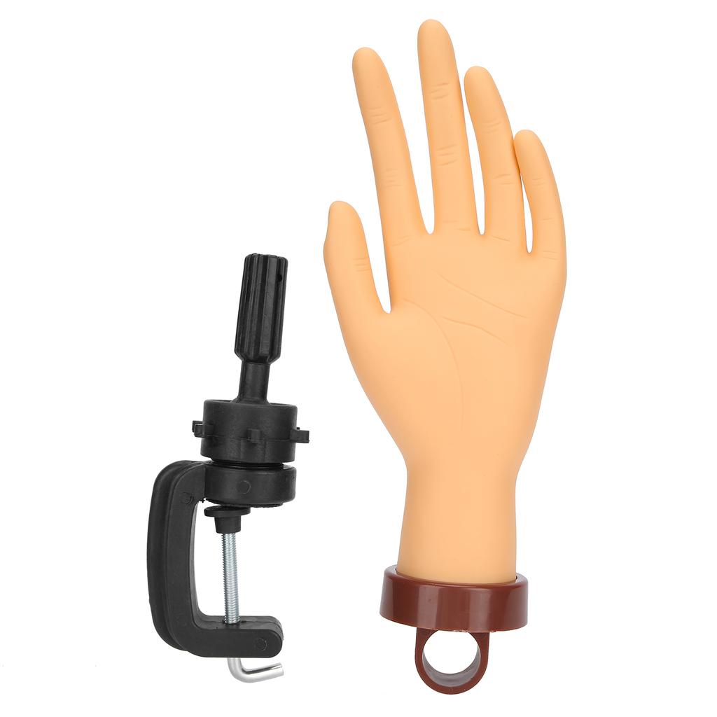 Nail Art Practice Hand Flexible Bendable Mannequin Hand Fake Hand for Nail Art Practice with Bracket