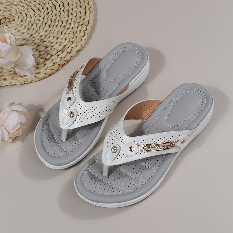 Schuhe für Frauen  Hochwertige Flip Flops Damen Hausschuhe Sommer Keile Damen Sandalen Freizeitsandalen Damen Chaussure Femme