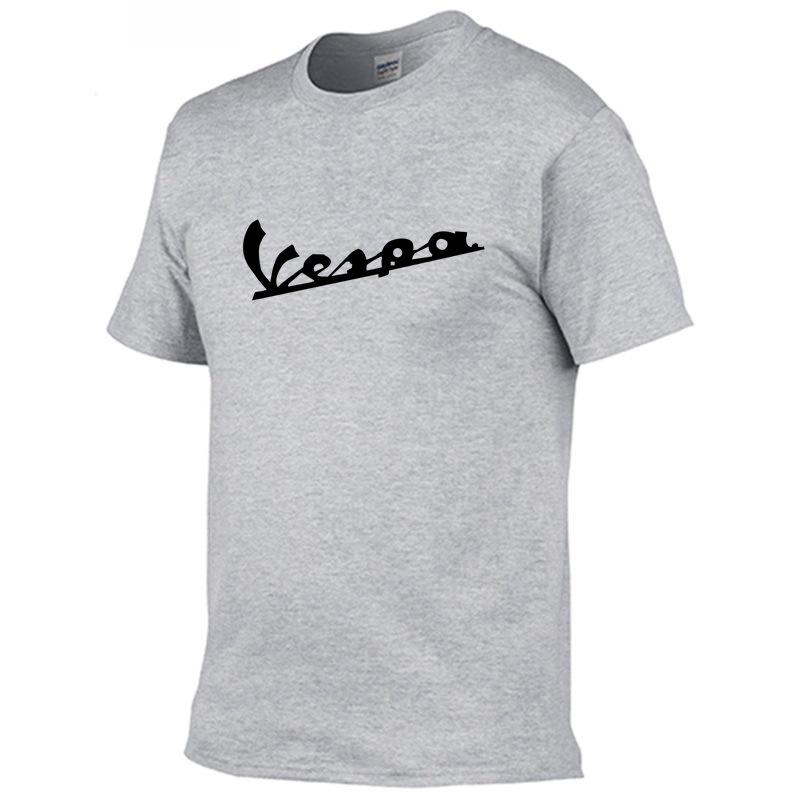 Shirt 2017 Men Funny Vespa Tshirt 100 Cotton Summer Short Sleeve Round
