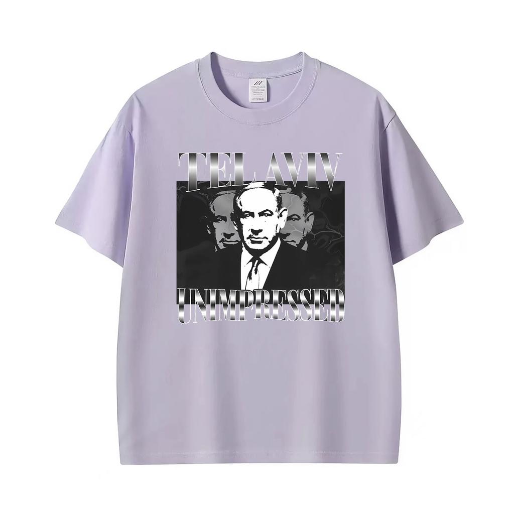 Spaventoso Benjamin Netanyahu Divertente Meme Grande Yahu Tema Horror Brainrot Stampati T-shirt Unisex Unisex Moda T-shirt Larghe Streetwear