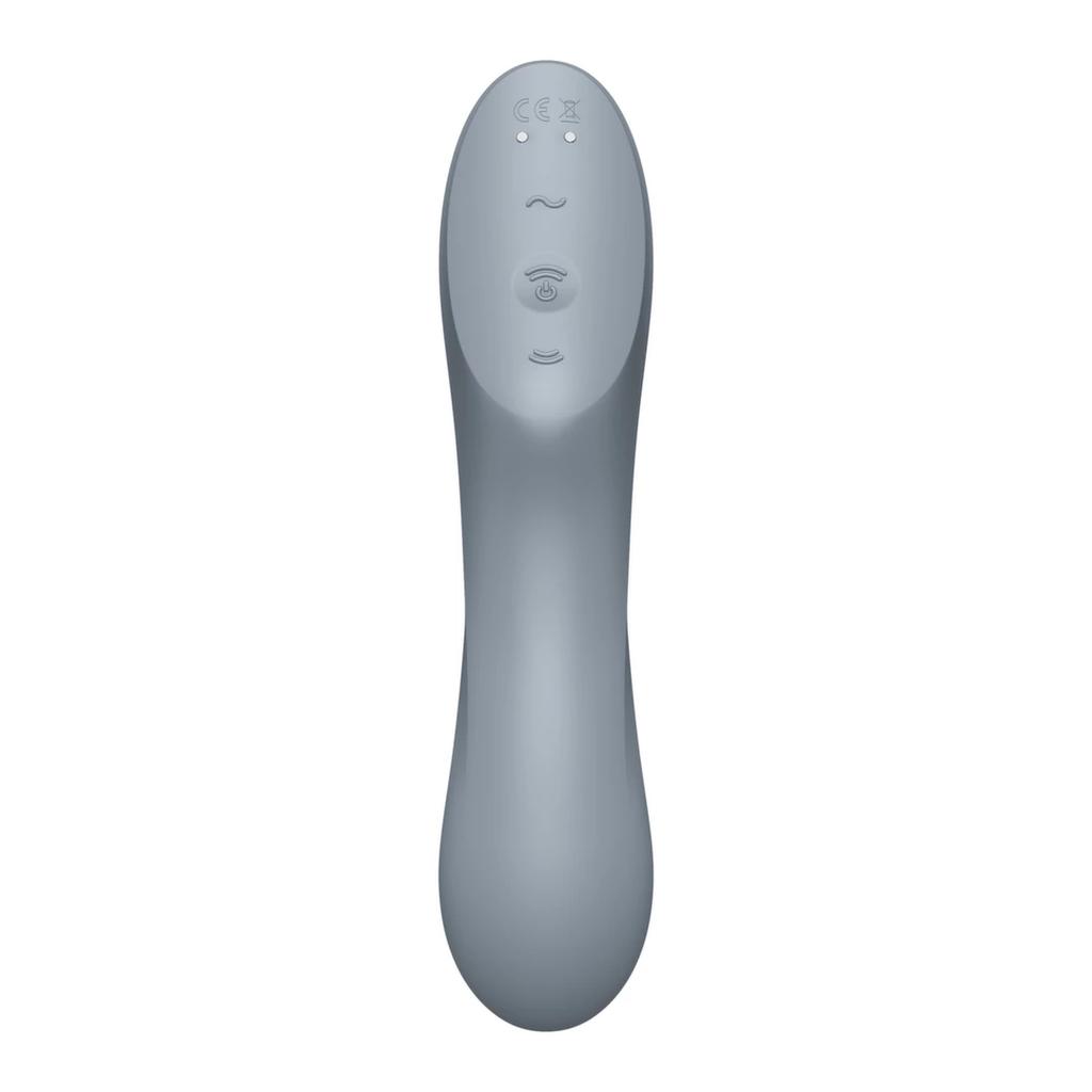 Air Massage Vibrator - Satisfyer Curvy Trinity 3 Blue Grey