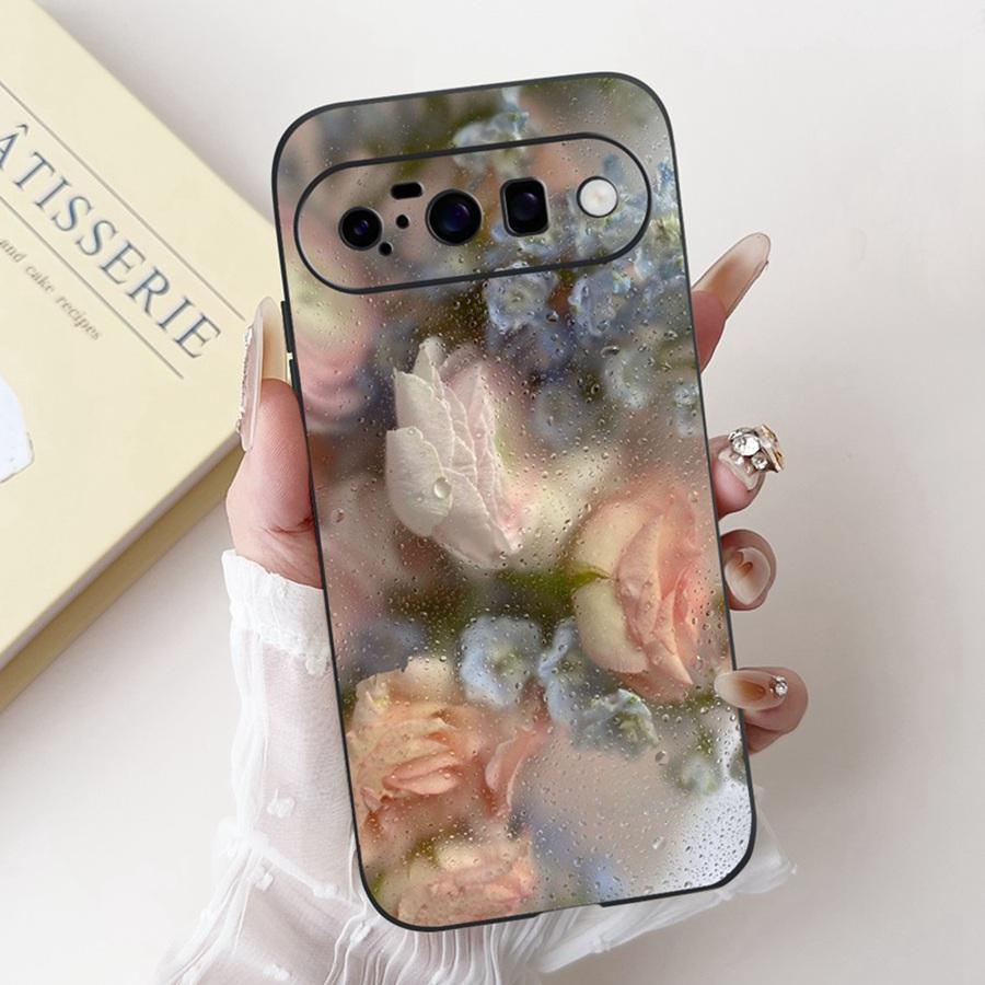 Neues Design 2025 Muster Hülle für Google Pixel 10 Pro XL Capa Weiches Silikon Schwarz Lackiert Vollabdeckung für Google Pixel10 Pro Funda