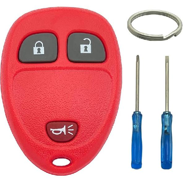 Key Fob Cover Case Shell Fit for Chevy Silverado Avalanche Equinox Express Traverse GMC Yukon Sierra 1500 2500 3500 HD Acadia OUC60270 (4 Buttons B)