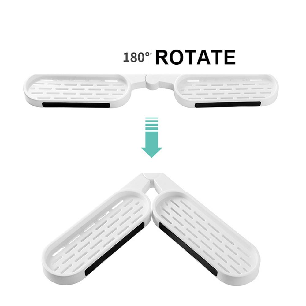 1pcs 180 Degree Rotation Bathroom Shelf Toilet Rack Accessories Bathroom Storage Corner Shelve Kitchen Wall