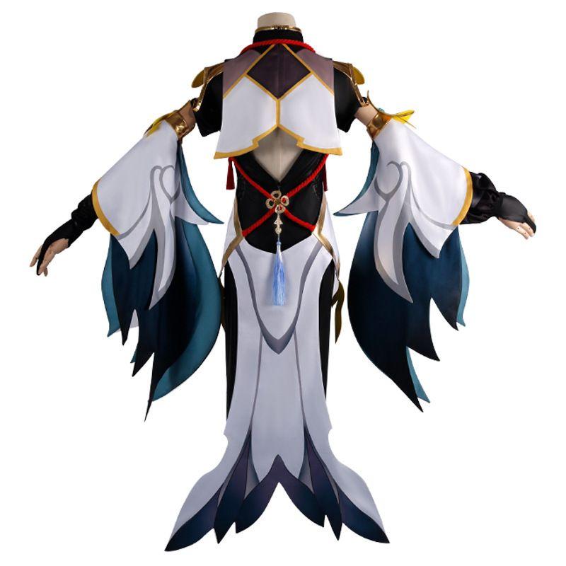 Genshin Impact Cosplay Costume Shenhe Red Carpet Chuanjuan Cloud Wind True Lord Game Anime Cosplay Outfit for Women