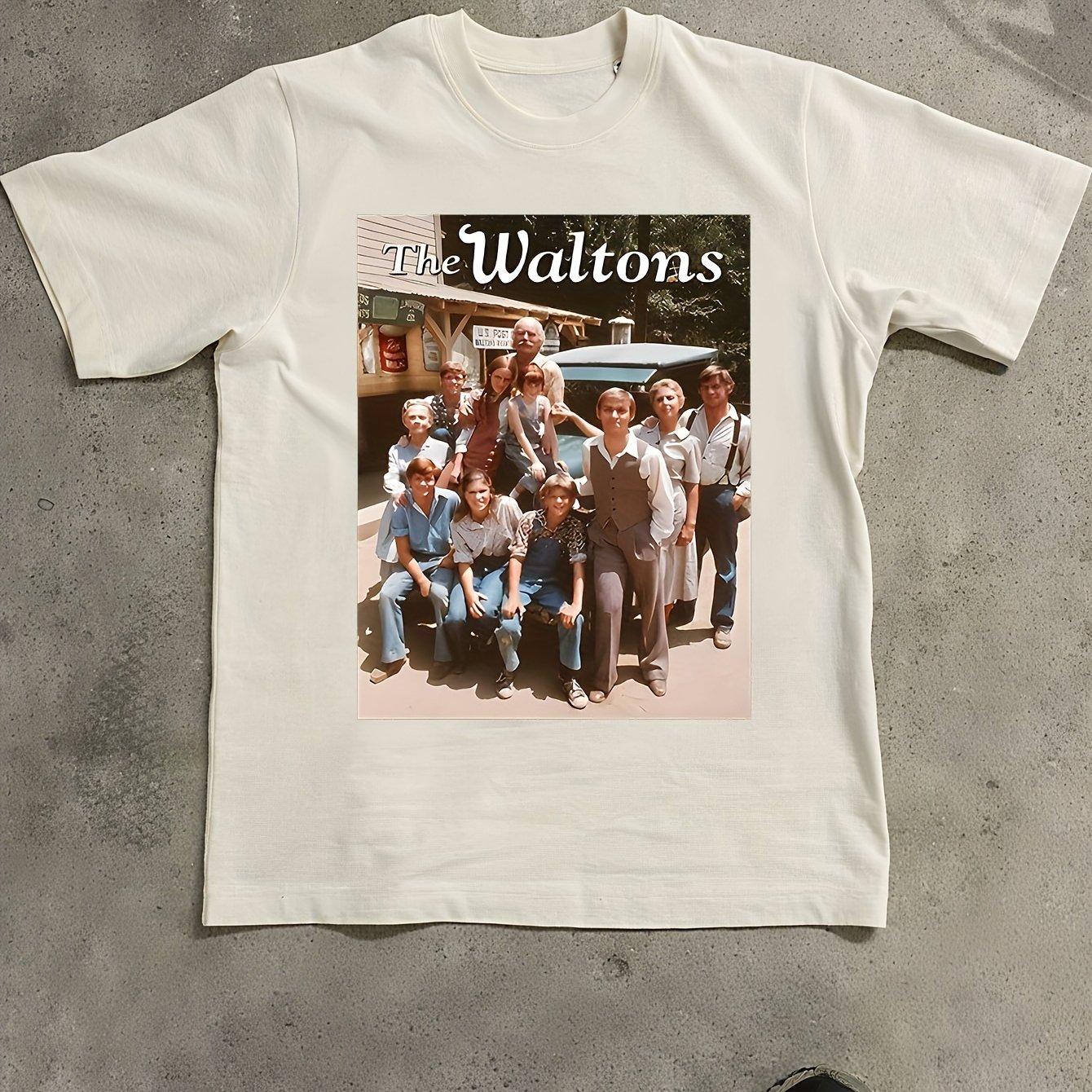 Walton Family 70s TV Series Retro T-shirt Men s Style Walton Family Photo Print Nostalgia 1970s TV Series S разноцветный