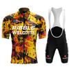 2026 New Graffiti Cycling Jersey Set Summer Cycling Clothing MTB Bike Clothes Uniform Maillot Ropa Ciclismo Man Cycling Bicycle Suit
