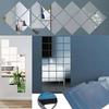 1/916/32 Pcs Decals Mirror Stickers Glass Home Mosaic Set Silver Square Tiles Toilet 15*15cm Wall 15CM Acrylic Bathroom