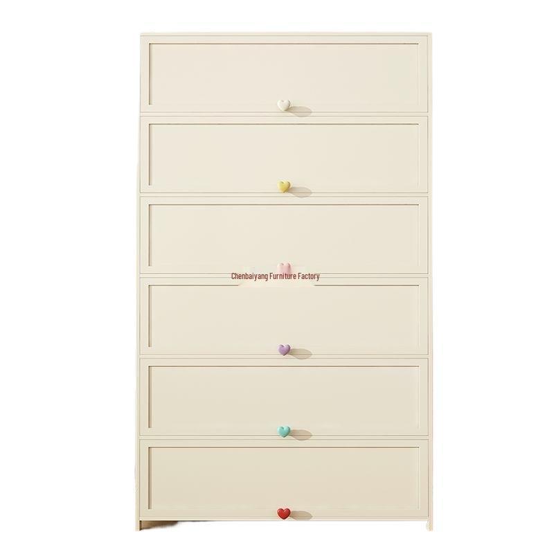 Cream Multi-Layer Off-White Shoe Cabinet - Space-Saving Hallway Storage Rack