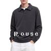 Lords Men's Long-Sleeve Wool-Blend Polo Shirt