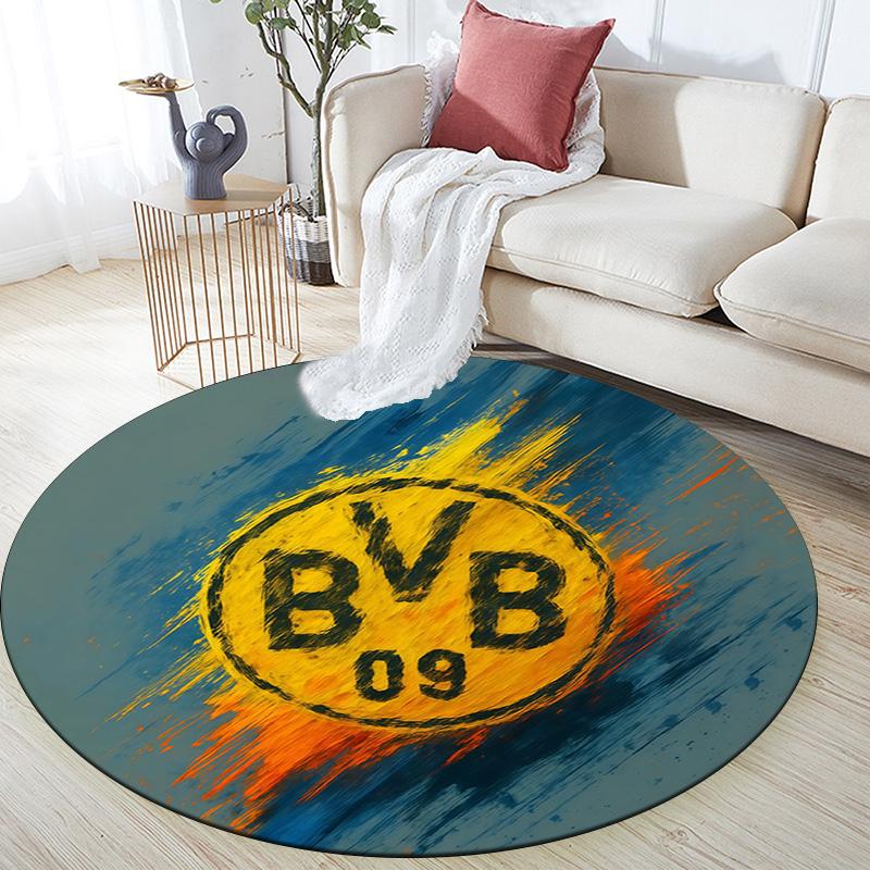BVB09 Round Area Rug,Carpet Rug for Living Room Bedroom Sofa Playroom Decor,Non-slip Floor Mat