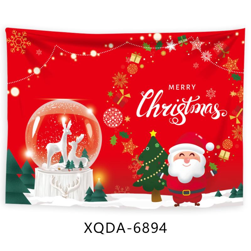 Christmas Tree Tapestry Santa Claus Hanging Cloth Background Cloth Christmas Tree