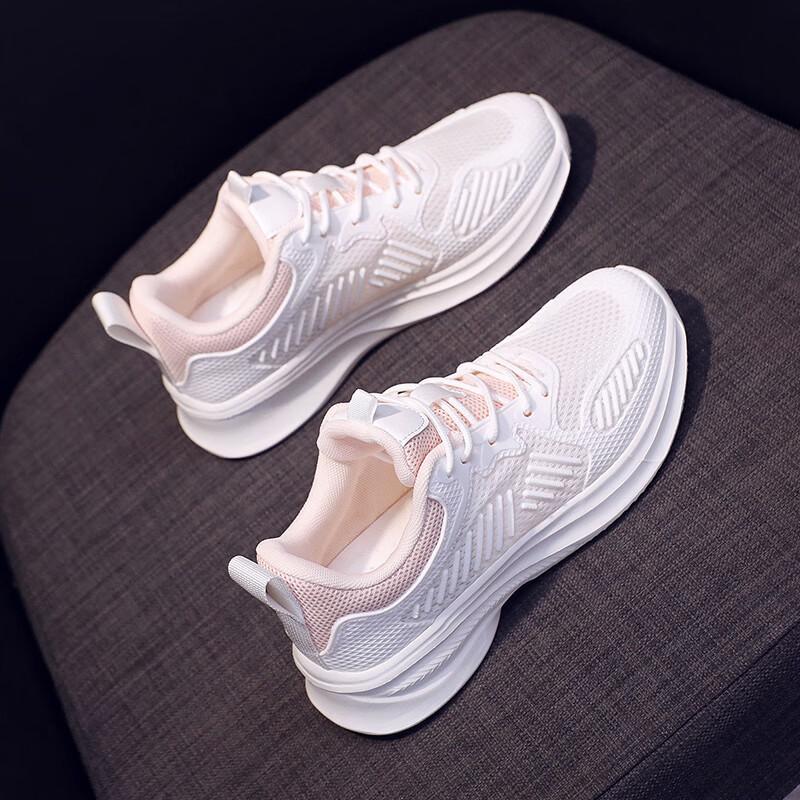 

Women s shoes 2025 new autumn sports shoes junior high school students lightweight shock absorption running versatile little white dad shoes sneakers 35