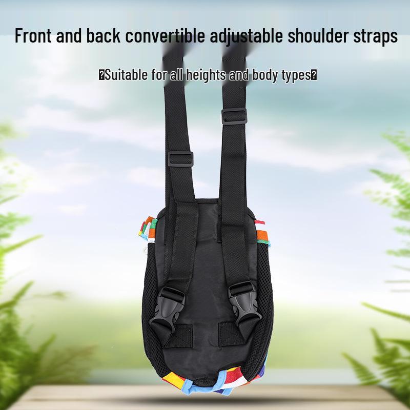 Portable Mesh Backpack for Small & Medium Dogs and Cats - Breathable Travel Carrier