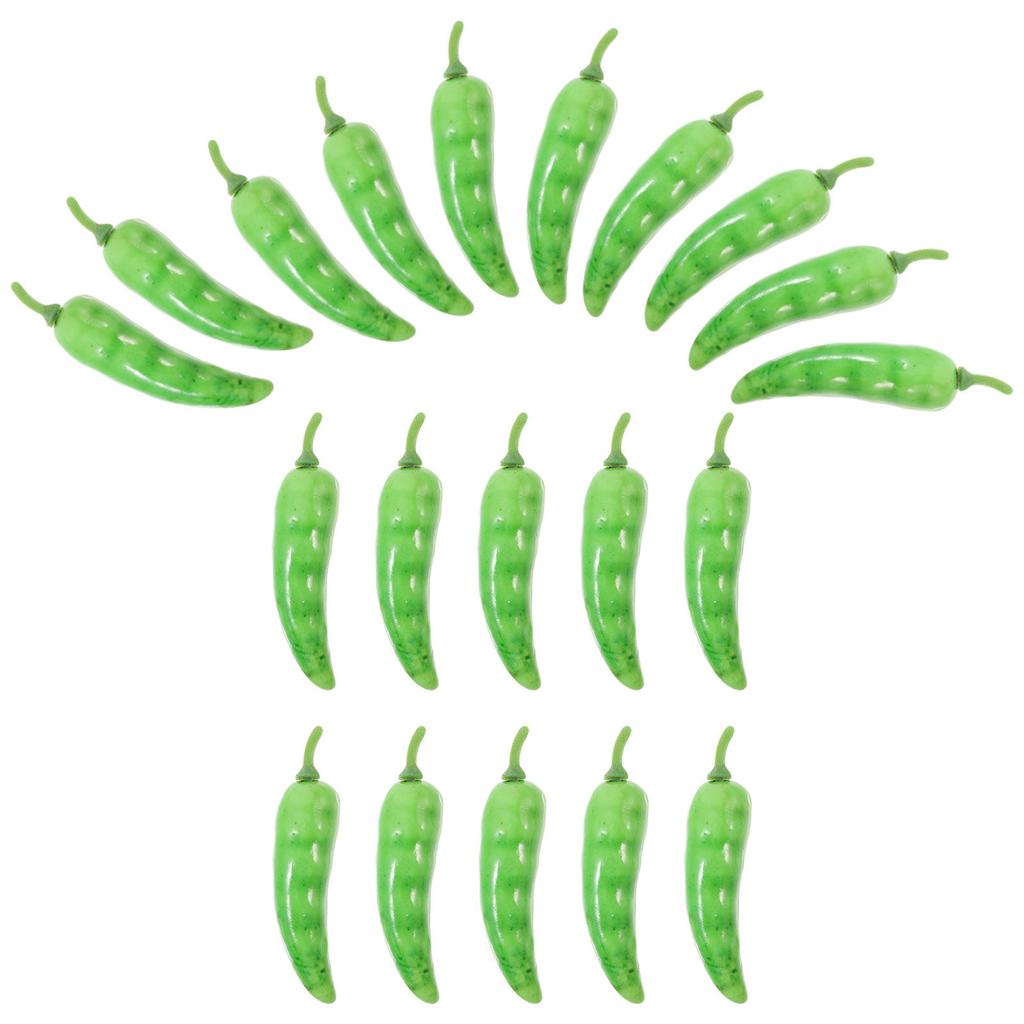 20Pcs Artificial Chili Peppers Realistic Simulation Fake Vegetable Decoration Photo Props Home Shop Display Foams Pepper