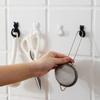 2 Pcs Plastic Cat Shape Wall Hook Self-adhesive Transparent Cat Hooks Waterproof Strong Load-bearing Cat Key Holder Backpack
