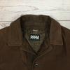 USED/Made in Japan PPFM Lined Short Coat Button Jacket M Men Brown Stand Collar Painted