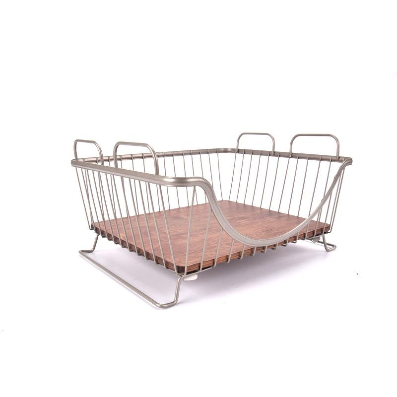 Kitchen multi-functional floor rack wrought iron toy storage basket household multi-layer stackable clothing storage basket
