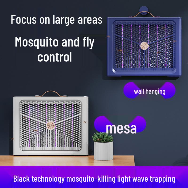 Portable Mosquito Killer Lamp: Indoor/Outdoor Fly Repellent with Electric Shock & Photocatalyst, Wall-Mount or Desktop Use