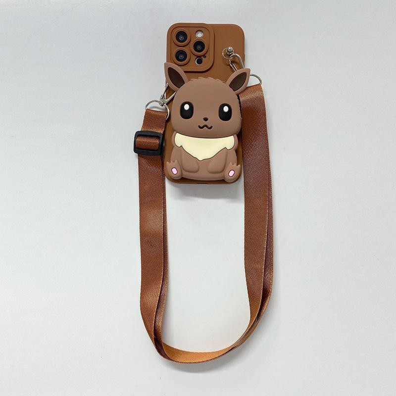Butter Angel Bear Is Suitable for Huawei P70 Mobile Phone Case Diagonal Strap Honor X6B Creative Cartoon Change Bag.