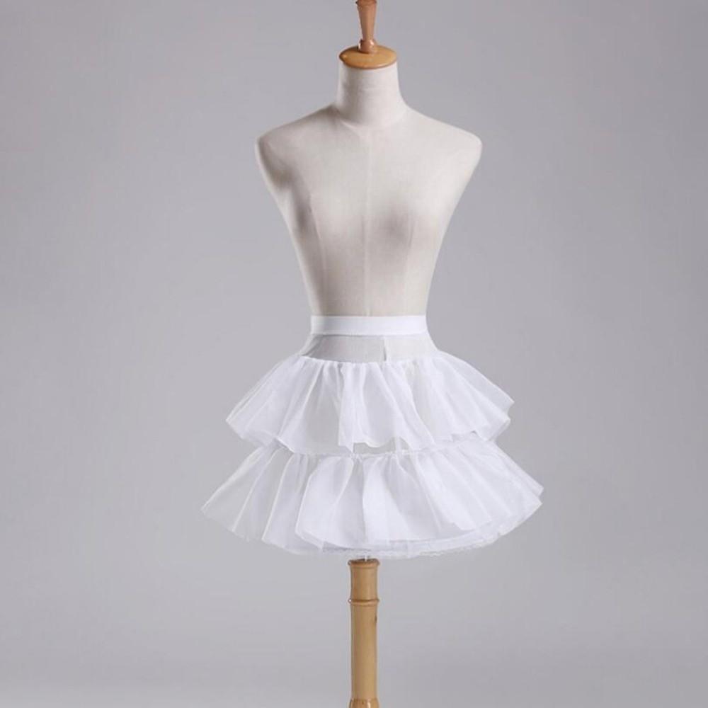 A-Line Kids Girls Cosplay Petticoat Elastic Waist Lolita Underskirt Crinoline Skirt  Flower Girls