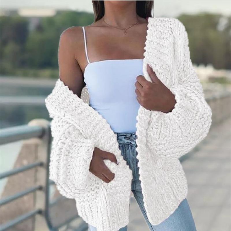 Suéter de Punto para Mujer de Manga Larga Holgado con Mangas Murciélago Ropa Exterior Casual