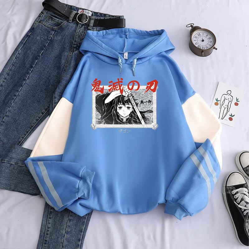 

Tokitou Muichirou Demon Slayer Graphic Hoodies 2025 Trendy Manga Hoodie Long Sleeves Fleece Casual Sweatshirt Men Women Clothing S синій
