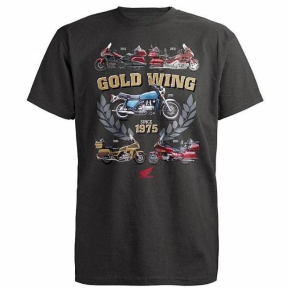 

Honda Mens and Womens Tshirt Summer Cotton Tee Honda Gold Wing Since 1975 Shortsleeved Spring Autumn Motorcycle Cycling Top 4XL