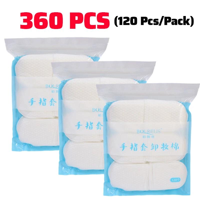 120/360 Stück U-förmige Make-up-Entfernungs-Wattepads Einweg-Entfernung Reinigend Weich 80G Perlenprägung Wattepads Hautpflege-Werkzeuge