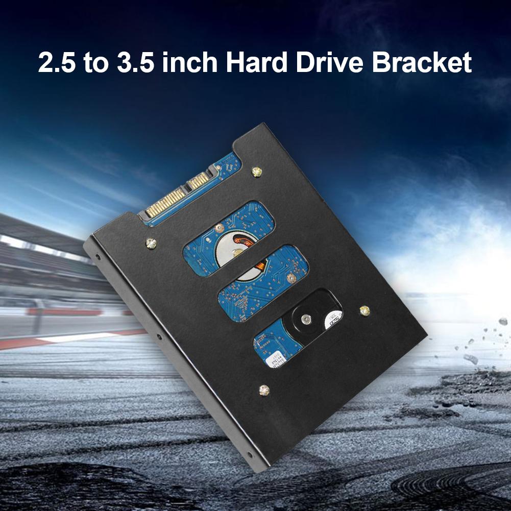 Montageadapter Halterung 2,5 Zoll SSD HDD zu 3,5 Zoll Festplattenhalter Dock für Haushaltscomputer Zubehör