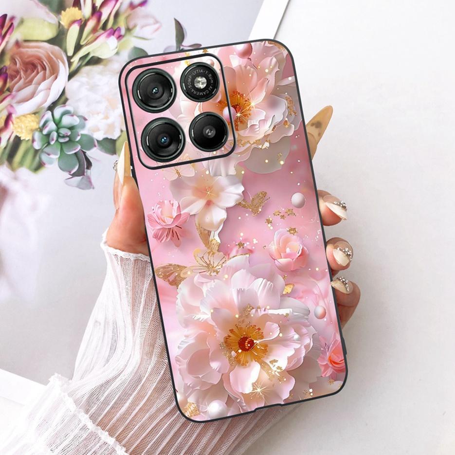 For Motorola Moto G15 Power Case Moto G17 Cute Love Heart Painted Cover Soft Silicone Case For Motorola G17 Power MotoG15 Fundas